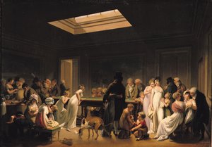 Een Potje Biljart, 1807 door Louis Leopold Boilly